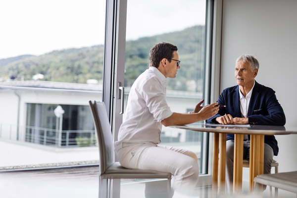 Doctor and patient talk